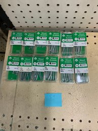 Lot Of 12 New Packs Of Wood Screws (s9)