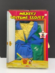 1987 Disney Worlds Of Wonder Talking Mickey Mouse Slumber Sleeper Outfit In Box