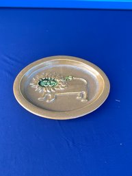 Bennington Vermont Ceramic Hanging Lion Plate