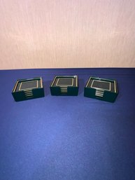 Set Of 3 Vintage Olive Green Coasters From The Benson & Hedges Collection