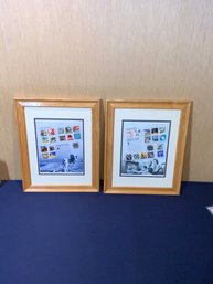 1950s And 1960s Framed Stamps