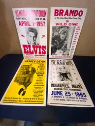 Lot Of 4 Collectible Vintage Concert Ads