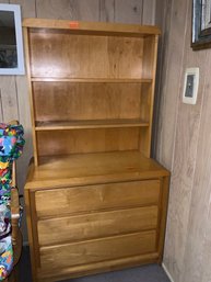 Vintage Solid Wood 2 3 Drawer Cabinet With Shelving Top