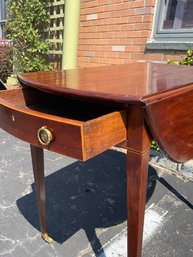 Rare! English Oil Mahogany Pembroke Table