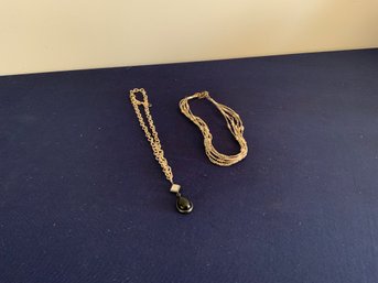 Lot Of Two Sterling Necklaces Marked
