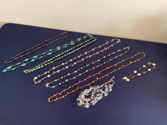 Lot Of 8 Costume Jewelry Necklaces
