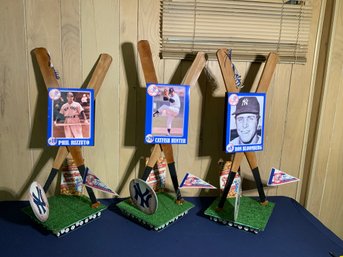 Lot Of 3 NY Yankees Player Decorations Including Phil Rizzuto