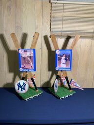 Lot Of 2 NY Yankees Player Decorations Including Mickey Mantle