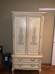 Solid Wood Antique Wood French Style Armoire