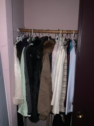 Entire Closet Of Assorted Women Clothing Including Fur Coats