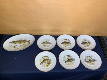 Lot Of 7 Naaman Israel Dishes If Different Fishes