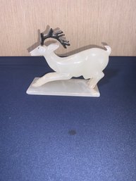 Stone Style Carved Deer Figurine