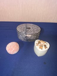 Lot Of 3 Assorted Jewelry Boxes