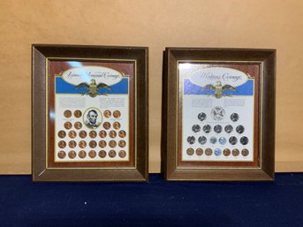 Lincoln Memorial Coinage/ Wartime Coinage Framed Currency