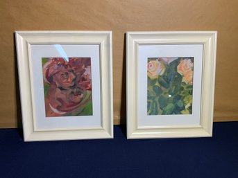 Lot Of 2 Prints Of Flowers