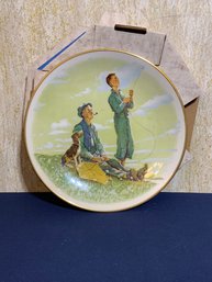 Like New- Gorham Norman Rockwell Decorative Plate 'soaring Spirits' With Box