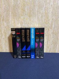 Sealed-Lot Of 7 Assorted Blank VHS Tapes, Rca&maxwell