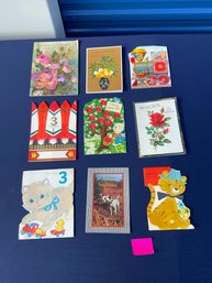 Lot Of 9 Vintage Greeting Cards C2