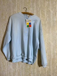 Nos NWT- Vintage Baby Blue Claudia Barnet Sport Sweater, With Tags