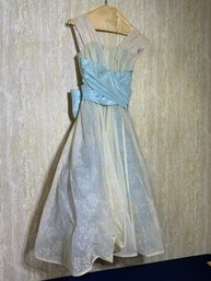 Vintage Blue Womans Prom Dress