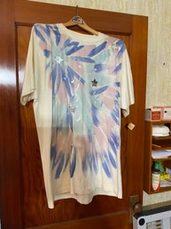 Vintage Colorful Long Woman's T-shirt, New With Tags