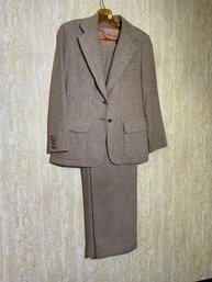 Vintage Evan-picone Brown 2-piece Jacket And Pants, Size 8