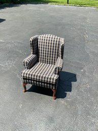 Checkered Kids Wingback Chair