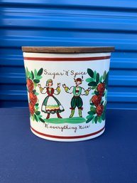 Vintage Bauer Pottery Cannister Cookie Jar