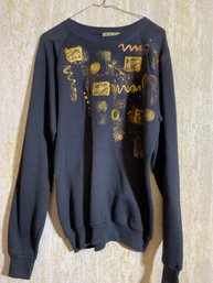 Vintage  Pullover Ale Wear New York Sweater With Glitter Pattern