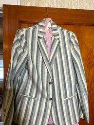 Like DS- Vintage Corey Lynn 2pc Blazer & Skirt With Striped Pattern, Size 8
