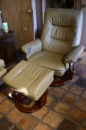 Beige Colored Reclining Lounge Chair * See Description*