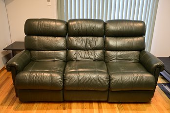 Green Pleather/vinyl Reclingin Couch