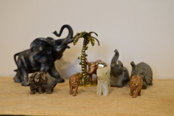 Lot Of 8 Elephant Figurines *see Description*
