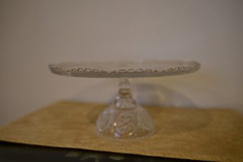 Crystal Cut Glass Cake Stand- Kristal Zajecar
