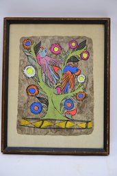 Vintage 1960's Mexican Folk Art Painting