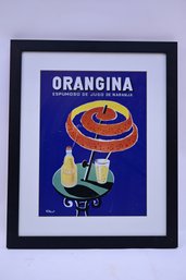 Signed Framed Orangina Advertising Print