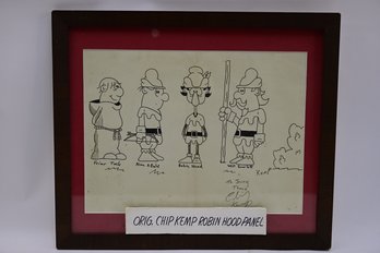 Framed Original Chip Kemp Robin Panel Signed