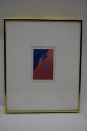 ET. 1984 Small Framed Artwork, Signed