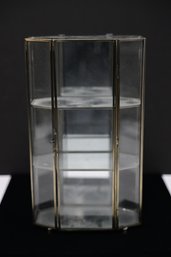Perfect Size-Small Hanging Glass Display Case 2-shelves