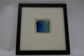 Oil And Water Color Painting Blue Fading Spatch