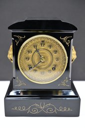 Beautiful Vintage Ansonia Cast Iron Mantle Clock *no Key*