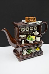 Portmeirion Susan Williams-ellis, China Cabinet Shaped Teapot, Made In England. 236/100, 3/95