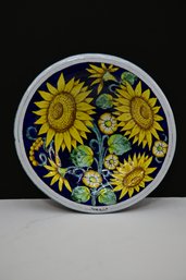 Zeffiro Portofino Ceramic Hanging Sunflower Plate