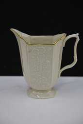 Stunning Lenox Pitcher With Gold Trim And Floral Engraving