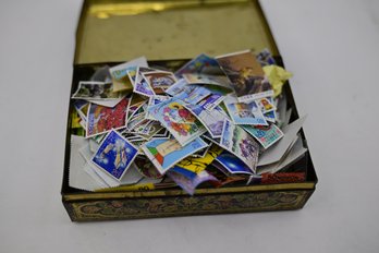 Tin Fill With Assorted Stamps, S14