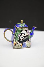 Brass/enamel Kelvin Chen 1999 Miniature Teapot