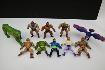 Lot Of 9 Vintage/ Old School Masters Of The Universe Action Figures