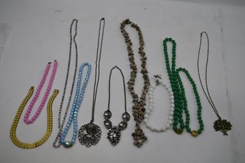 Lot Of 11 Costume Jewelry Necklaces