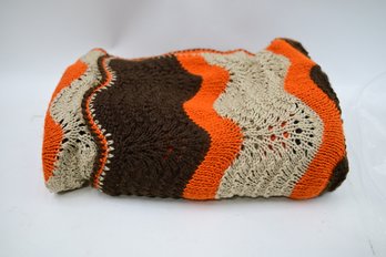 Brown/orange/cream Colored Handmade Quilt