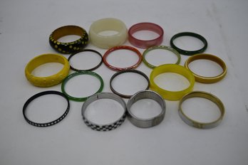 16pc Lots Of Costume Jewelry Bangles